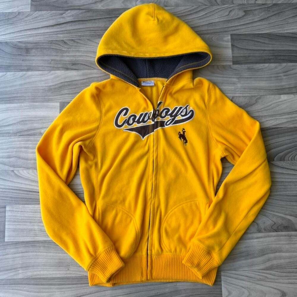 Pro Edge Wyoming Cowboys Fleece Zip Up Hoodie